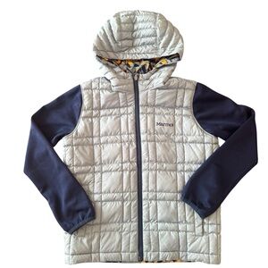 Marmot Boys Reversible Puffer Jacket Blue & Yellow Size Large 10-11